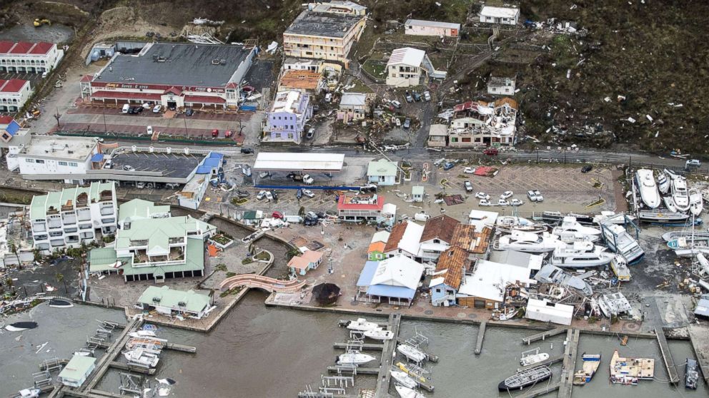 PHOTO: A view of the aftermath of Hurricane Irma on Sint Maarten Dutch part of Saint Martin island in the Caribbean, Sept. 6, 2017.