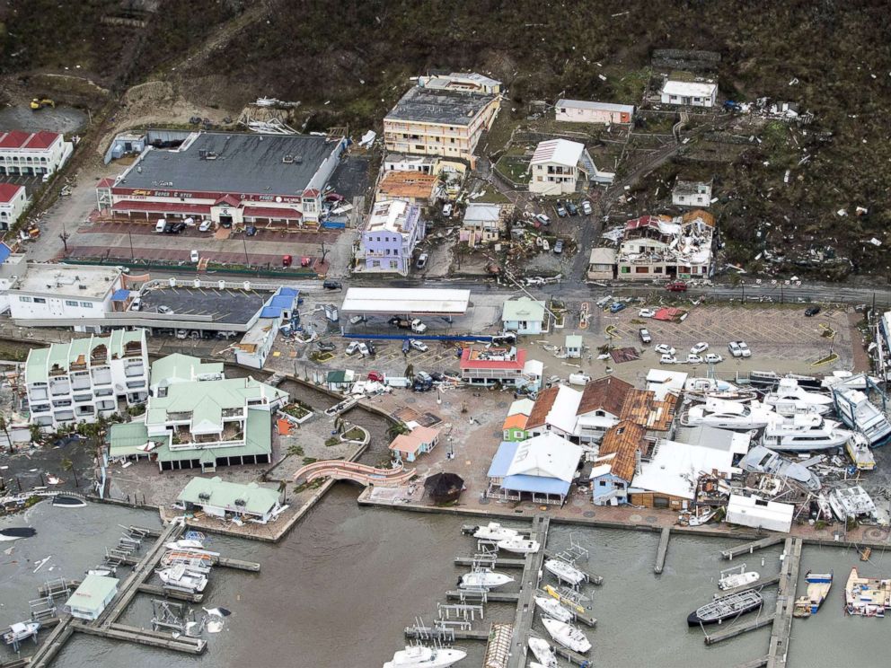 PHOTO: A view of the aftermath of Hurricane Irma on Sint Maarten Dutch part of Saint Martin island in the Caribbean, Sept. 6, 2017.