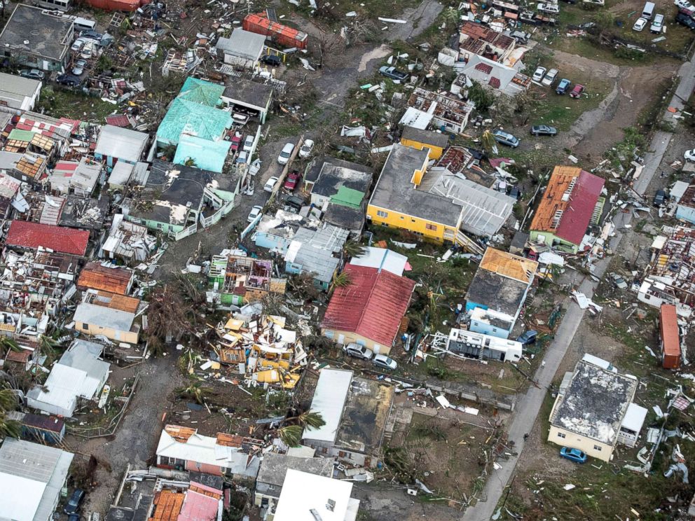 PHOTO: A view of the aftermath of Hurricane Irma on Sint Maarten Dutch part of Saint Martin island in the Caribbean, Sept. 6, 2017.