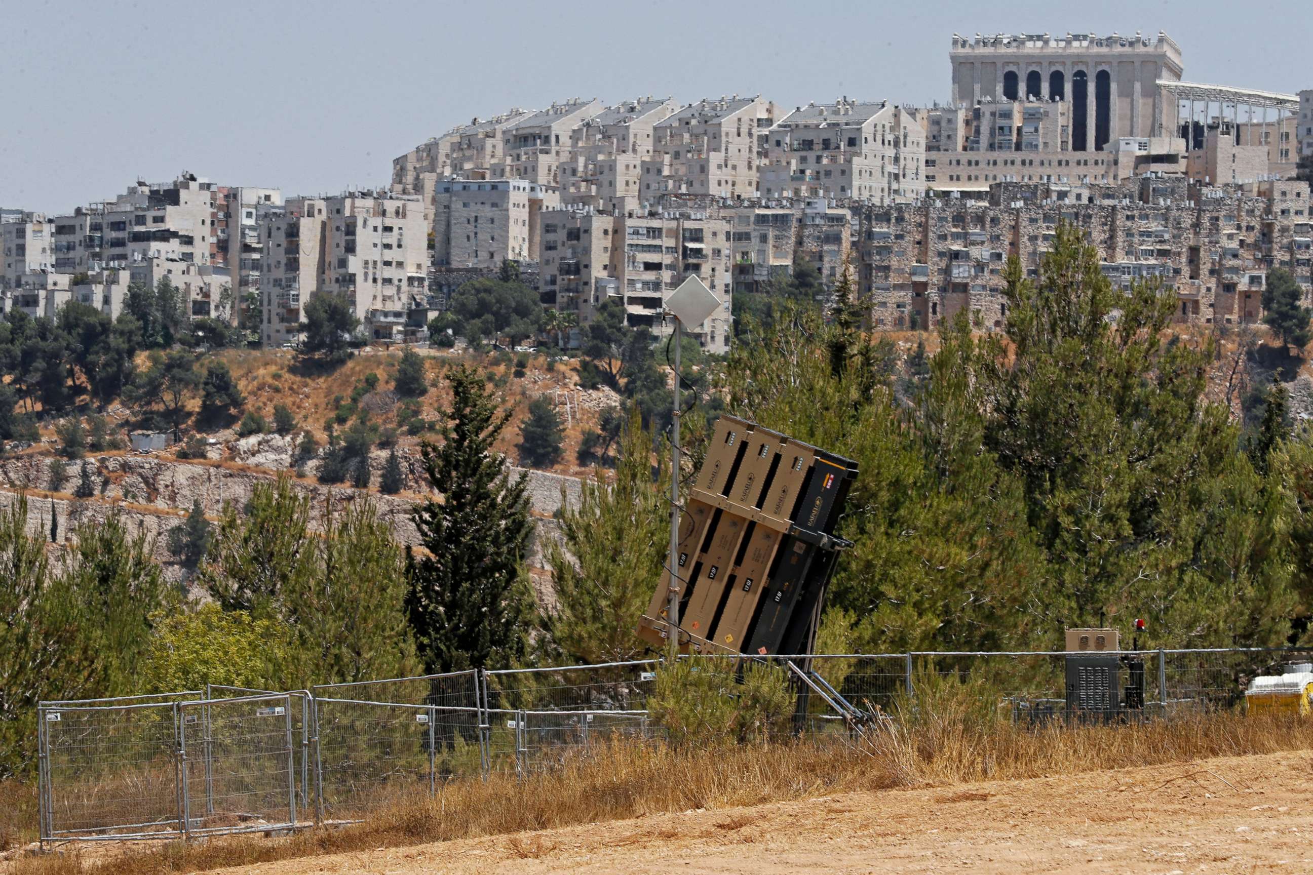 PHOTO: An Iron Dome air defense battery on the outskirts of Jerusalem, June 15, 2021.