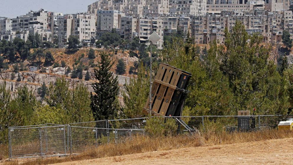 PHOTO: An Iron Dome air defense battery on the outskirts of Jerusalem, June 15, 2021.