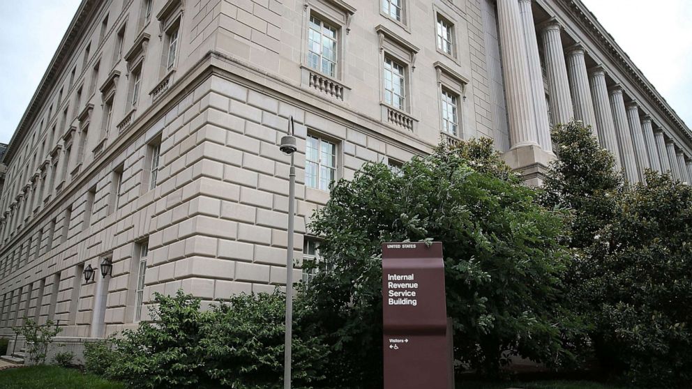 PHOTO: In this May 24, 2013, file photo, a sign stands outside the Internal Revenue Service (IRS) building in Washington, DC.