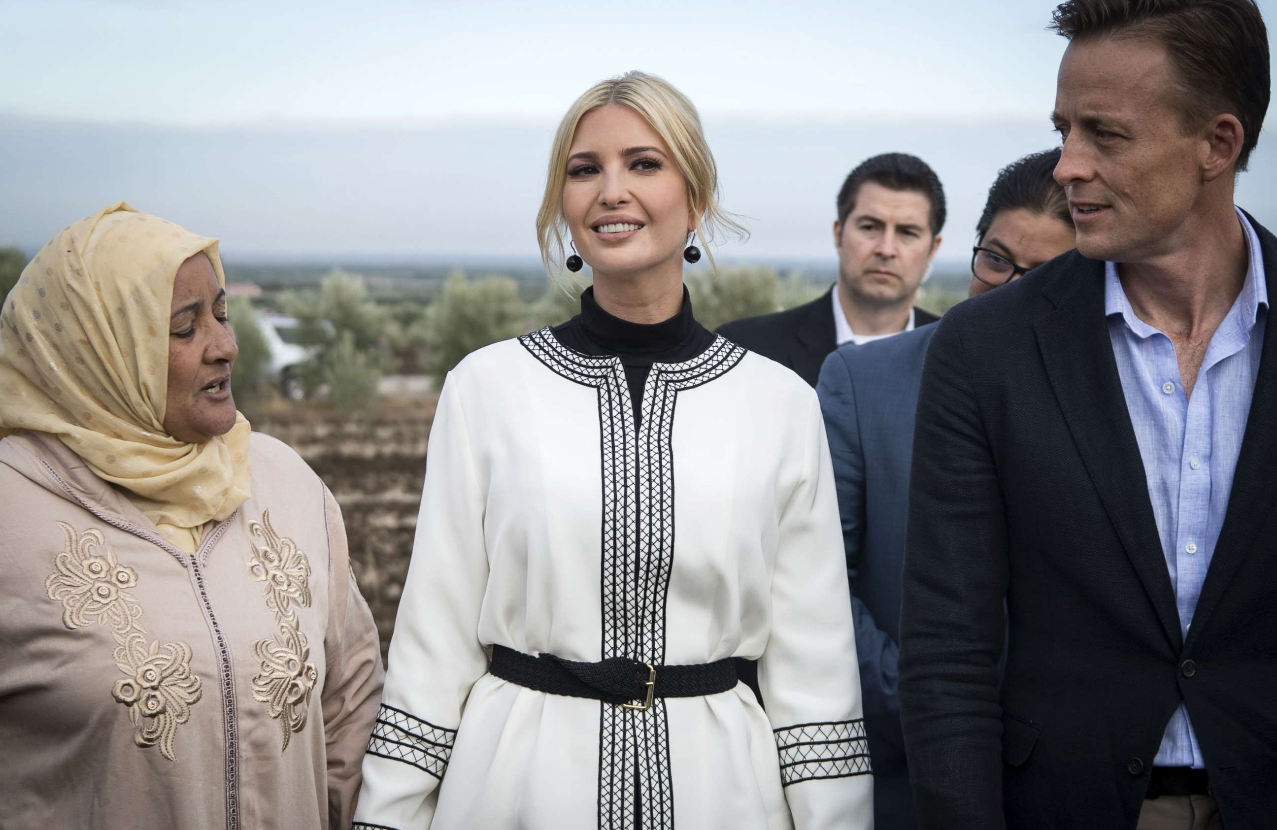 PHOTO: Ivanka Trump meets with local women farmers in the Moroccan city of Sidi Kacem on November 7, 2019. 