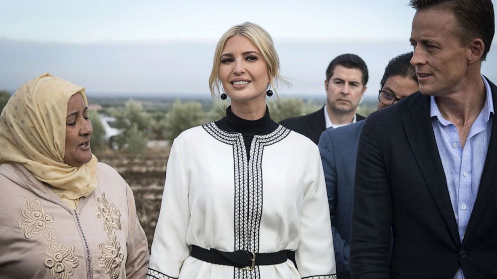 PHOTO: Ivanka Trump meets with local women farmers in the Moroccan city of Sidi Kacem on November 7, 2019. 