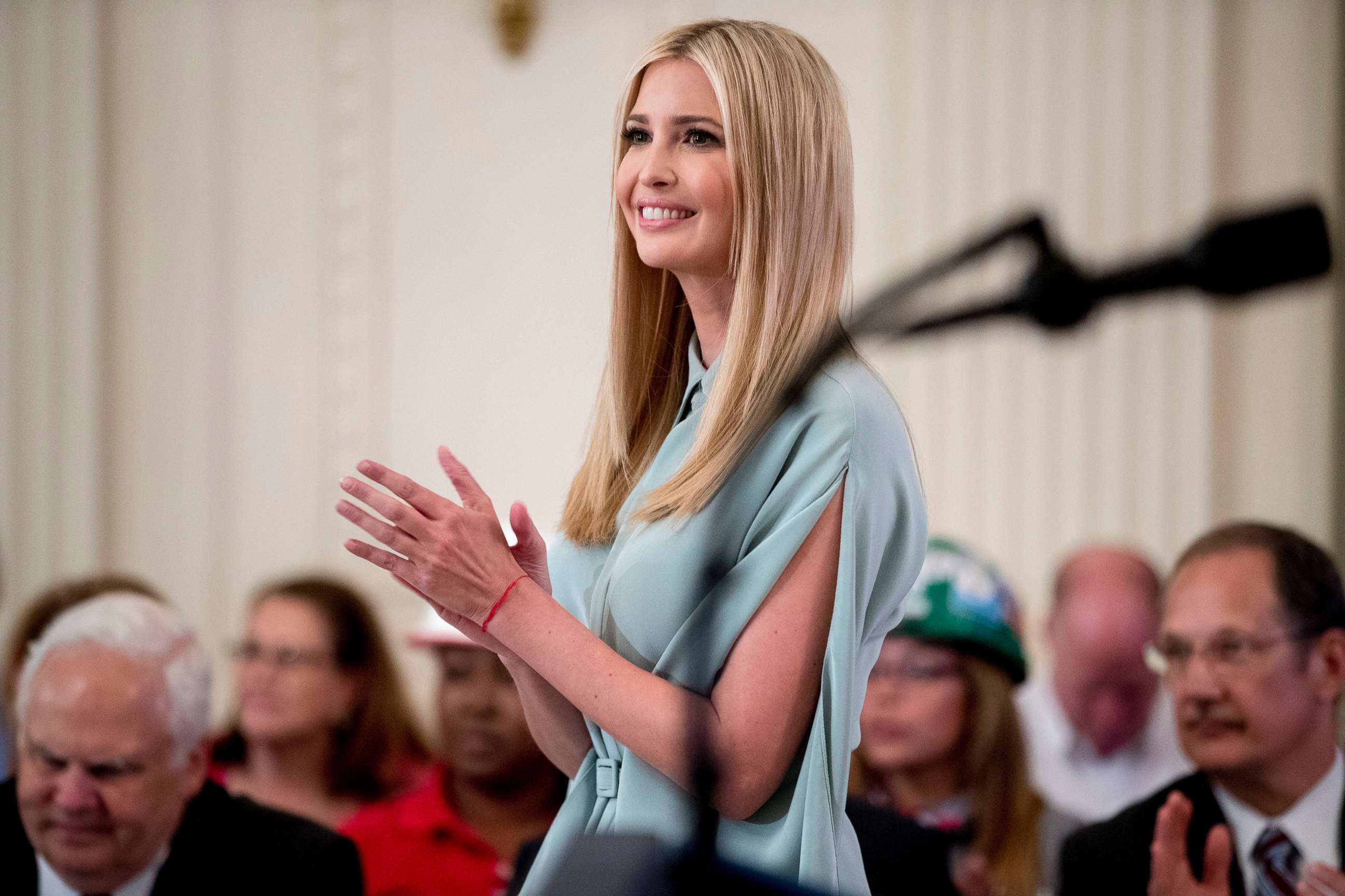 PHOTO: Ivanka Trump applauds during a signing ceremony where President Donald Trump signed an Executive Order that establishes a National Council for the American Worker in the East Room of the White House, in Washington, D.C., July 19, 2018.