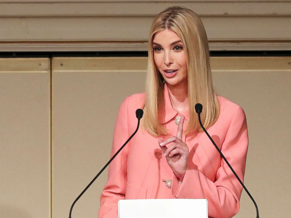 PHOTO: Ivanka Trump, the daughter and advisor to U.S. President Donald Trump, delivers a speech at World Assembly for Women: WAW! 2017 conference in Tokyo, Nov. 3, 2017.