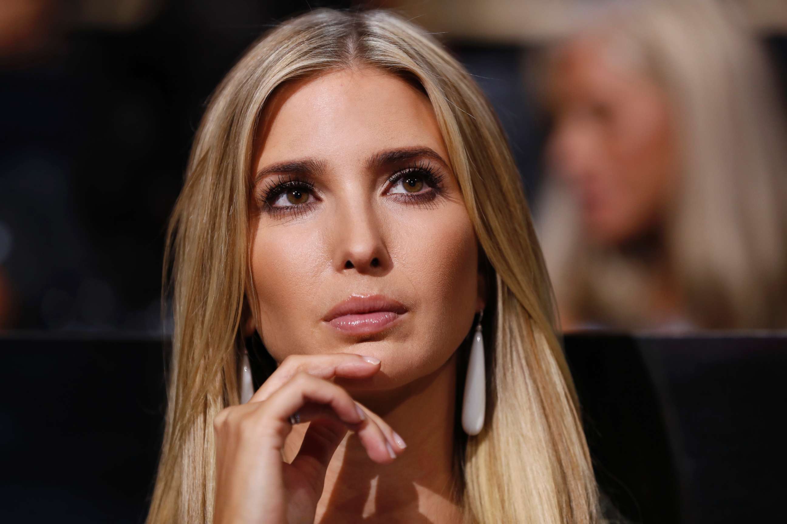 PHOTO: Ivanka Trump watches during the second day session of the Republican National Convention in Cleveland, July 19, 2016. 