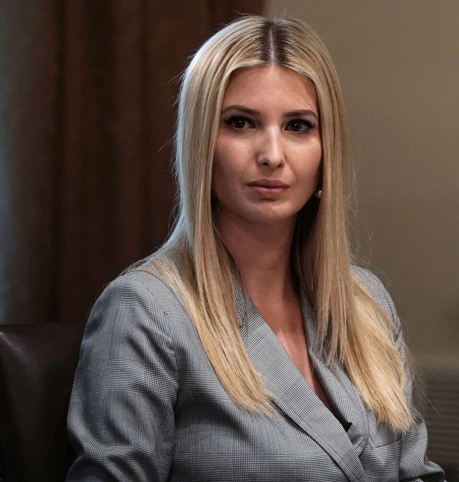 PHOTO: White House adviser and President Trump's daughter, Ivanka Trump, listens during meeting in the Cabinet Room of the White House, June 13, 2019.