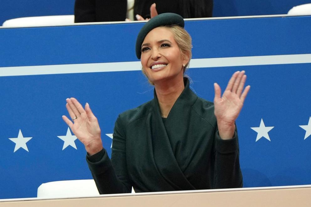 PHOTO: Ivanka Trump arrives at an indoor Presidential Inauguration parade event in Washington, Jan. 20, 2025.