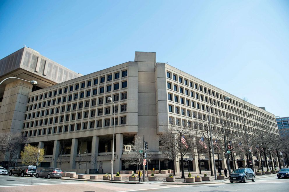 PHOTO: The J. Edgar Hoover Building of the Federal Bureau of Investigation (FBI) is seen, April 03, 2019, in Washington, DC.