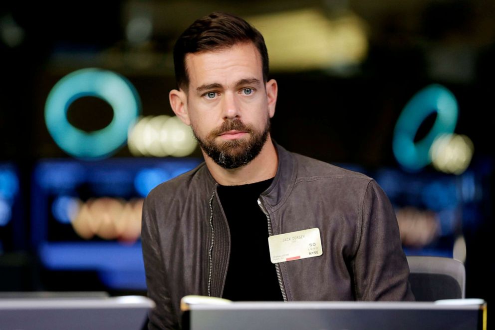 PHOTO: Twitter CEO Jack Dorsey is interviewed on the floor of the New York Stock Exchange, Nov. 19, 2015, in New York City.