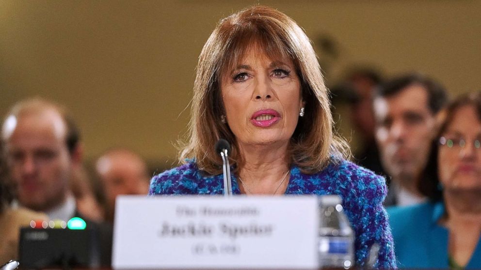 Rep. Jackie Speier testifies before the House Administration Committee in the Longworth House Office Building on Capitol Hill, Nov. 14, 2017 in Washington, D.C.  