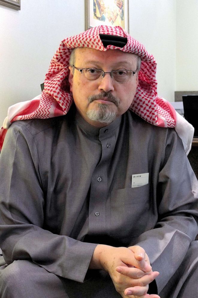 PHOTO: Saudi Journalist Jamal Khashoggi speaks during the Asahi Shimbun interview on Jan. 23, 2016 in Riyadh, Saudi Arabia.
