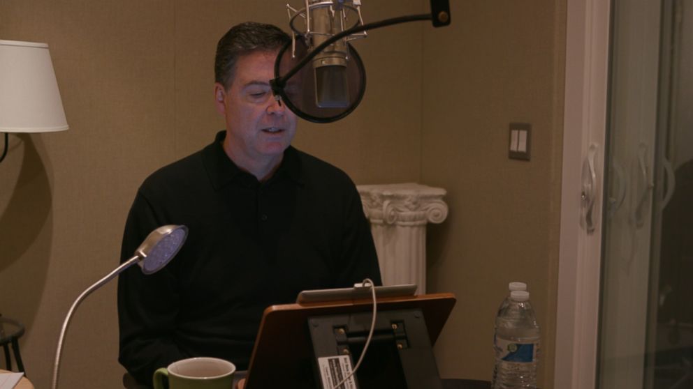 PHOTO: James Comey records audio for his upcoming book.