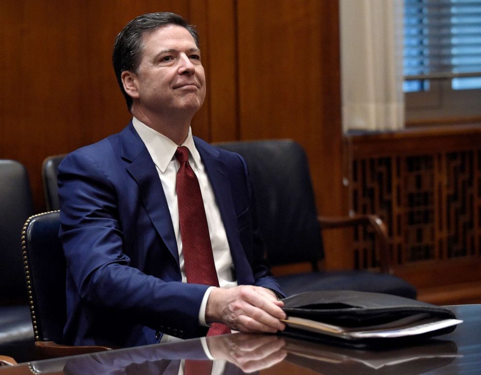 PHOTO: FBI Director James Comey waits for the start of a meeting with Attorney General Jeff Session and the heads of federal law enforcement components at the Department of Justice in Washington, Feb. 9, 2017.