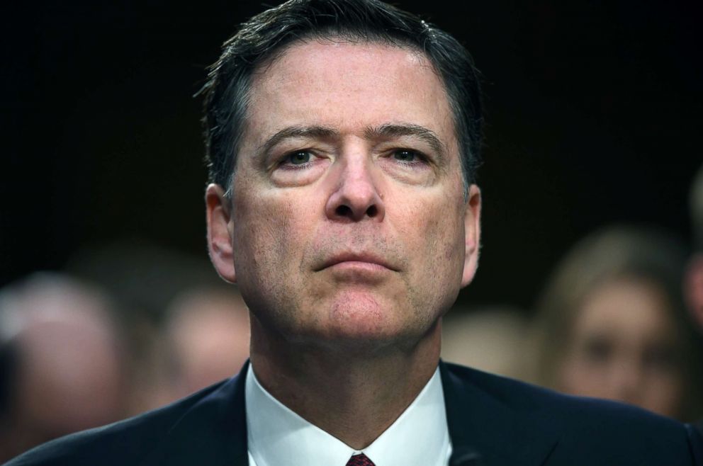 PHOTO: Former FBI Director, James Comey appears before the Senate Intelligence Committee in the Hart Office Building, June 8, 2017 in Washington, D.C.