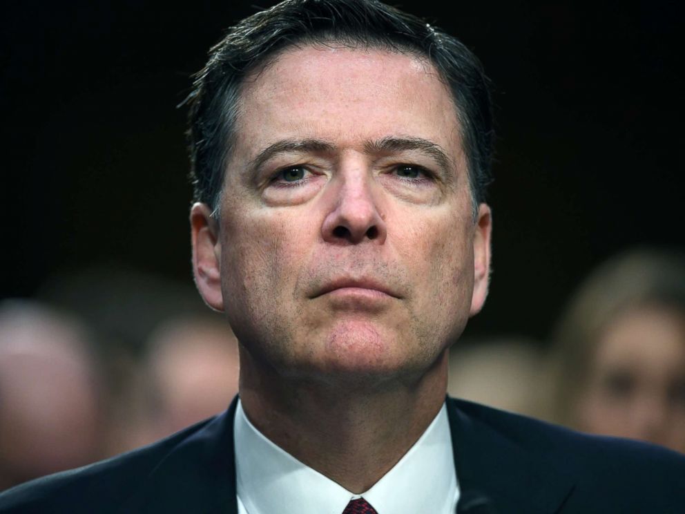 PHOTO: Former FBI Director, James Comey appears before the Senate Intelligence Committee in the Hart Office Building, June 8, 2017 in Washington, D.C.