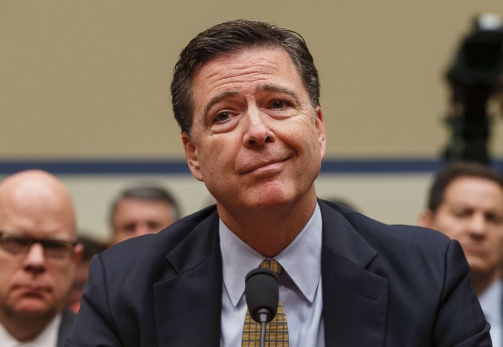 PHOTO: Then-FBI Director James Comey testifies before the House Oversight Committee to discuss Hillary Clinton's email investigation, at the Capitol in Washington, July 7, 2016.