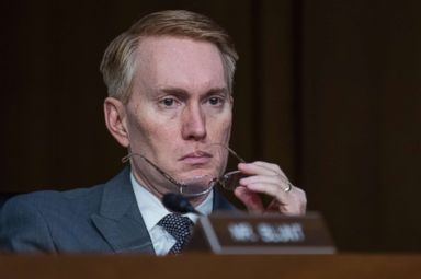 PHOTO: Sen. James Lankford attends a Senate Select Intelligence Committee hearing in Hart Building featuring testimony by intelligence officials, June 7, 2017.