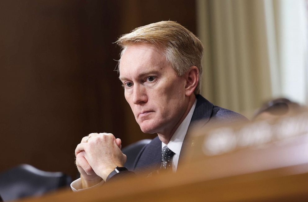 PHOTO: In this May 3, 2022, file photo, Sen. James Lankford participates in a Senate Energy and Natural Resources Committee metting, on Capitol Hill in Washington, D.C.