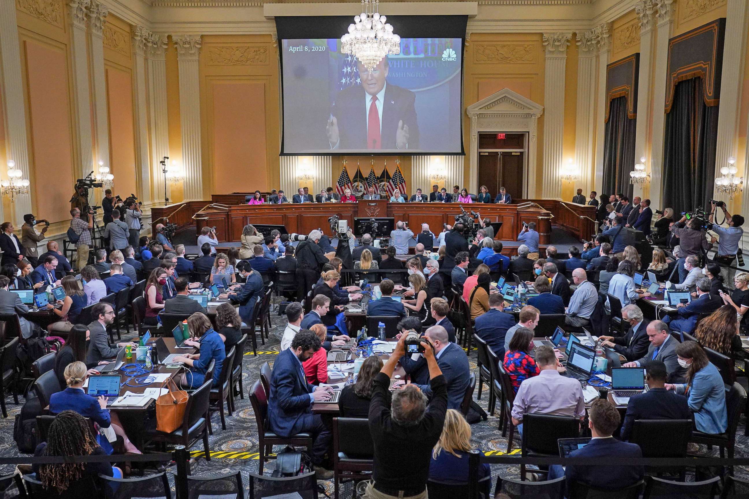 PHOTO: The Select Committee to Investigate the Jan. 6th Attack on the U.S. Capitol holds its second hearing on June 13, 2022 on Capitol Hill in Washington, D.C. 