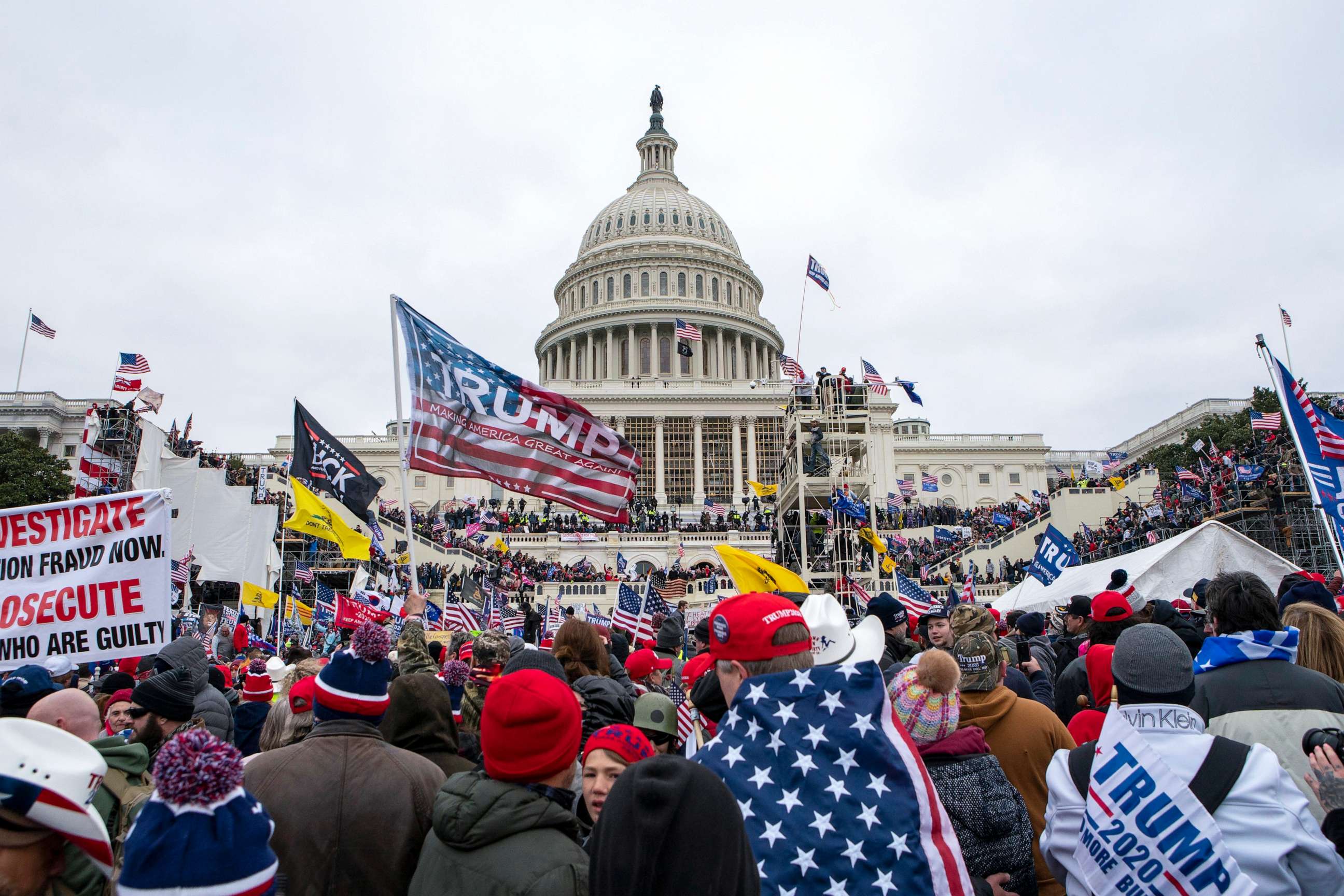 PHOTO: Supporters of President Donald Trump rally at the U.S. Capitol, Jan. 6, 2021, in Washington.