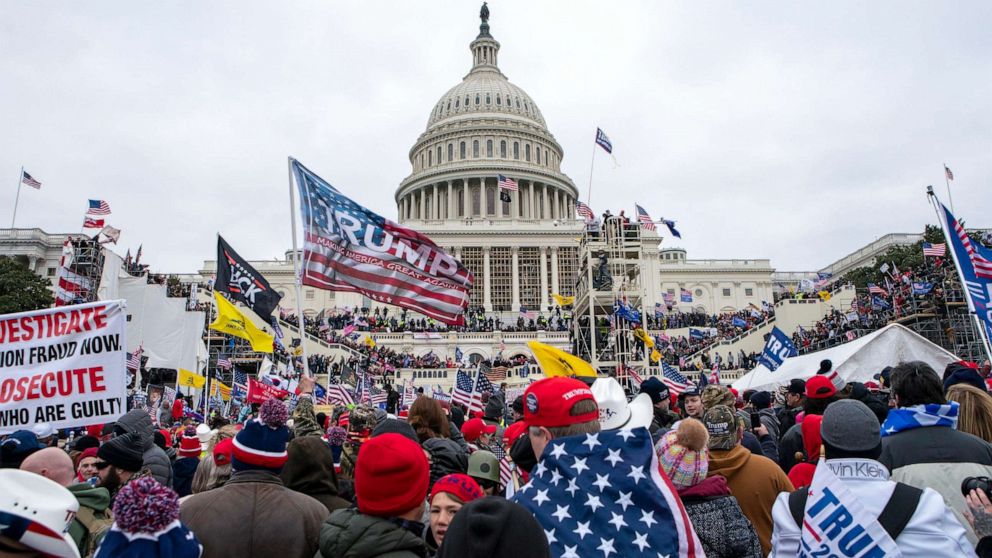 PHOTO: Supporters of President Donald Trump rally at the U.S. Capitol, Jan. 6, 2021, in Washington.