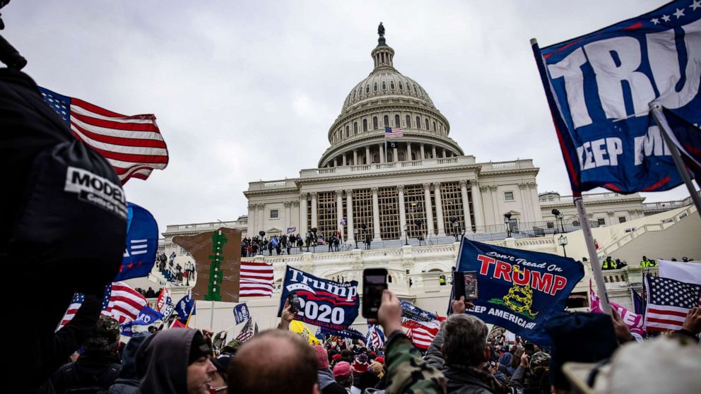 PHOTO: Pro-Trump supporters storm the U.S. Capitol following a rally with President Donald Trump on Jan. 6, 2021, in Washington, D.C.