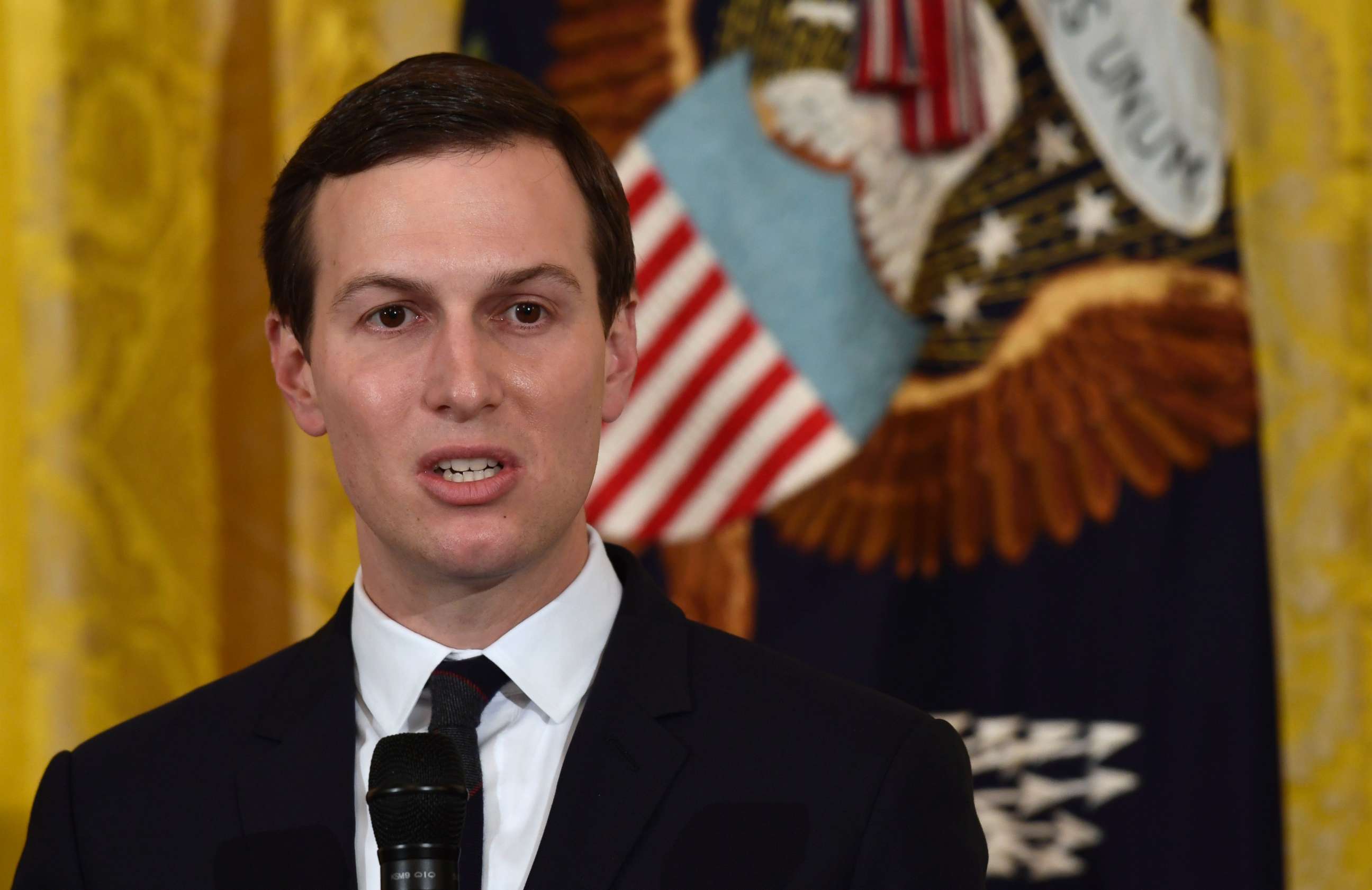 PHOTO: White House senior adviser Jared Kushner speaks during an event on prison reform in the East Room of the White House, May 18, 2018, in Washington.