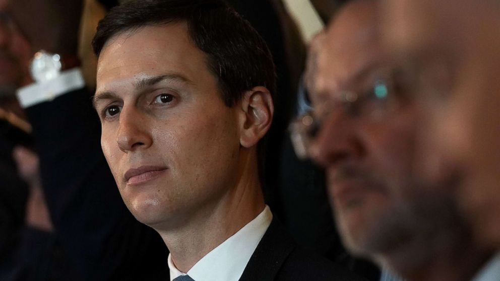 Jared Kushner, White House Senior Adviser and son-in-law of U.S. President Donald Trump, listens during a meeting between President Donald Trump and congressional members in the Cabinet Room of the White House, Feb. 13, 2018.