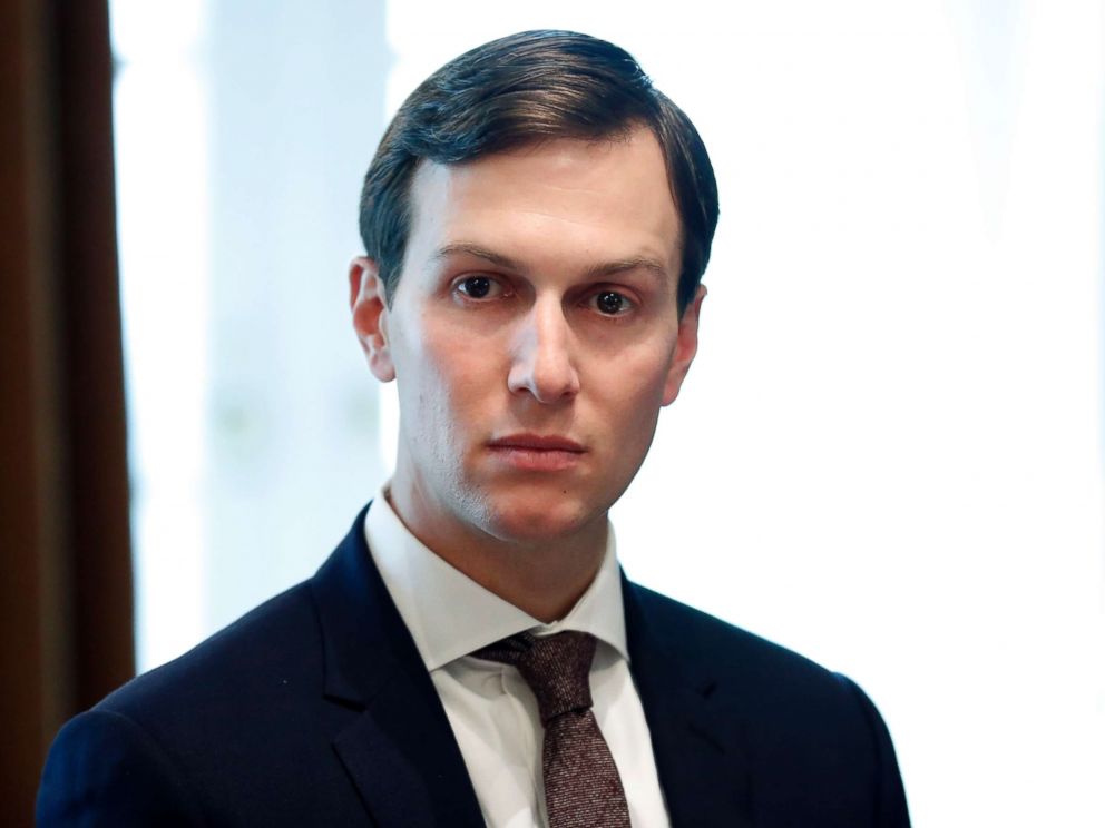 PHOTO: White House Senior Adviser Jared Kushner listens as President Donald Trump speaks during a meeting in the Cabinet Room of the White House in Washington, Sept. 12, 2017.
