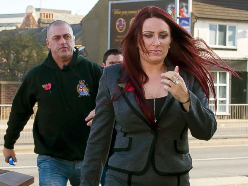 PHOTO: Deputy leader of Britain First, Jayda Fransen, arrives at Luton Magistrates Court, where she is charged with religiously aggravated assault, Nov. 2, 2016.