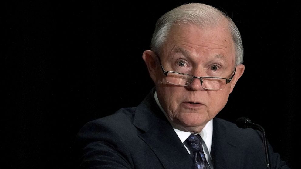 PHOTO: Jeff Sessions delivers remarks at the Justice Department's Executive Officer for Immigration Review (EOIR) Annual Legal Training Program, June 11, 2018, at the Sheraton Tysons Hotel in Tysons, Virginia.