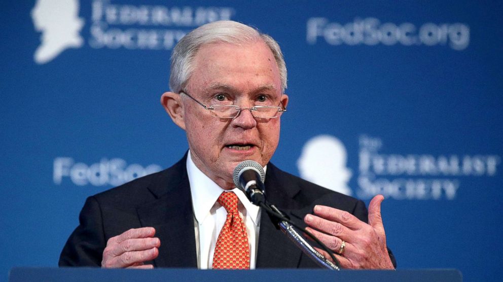 U.S. Attorney General Jeff Sessions speaks during an event Nov. 17, 2017 in Washington, DC.