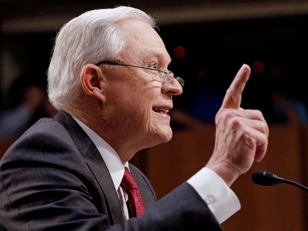 PHOTO: U.S. Attorney General Jeff Sessions testifies before a Senate Intelligence Committee hearing on Capitol Hill in Washington, D.C., June 13, 2017.