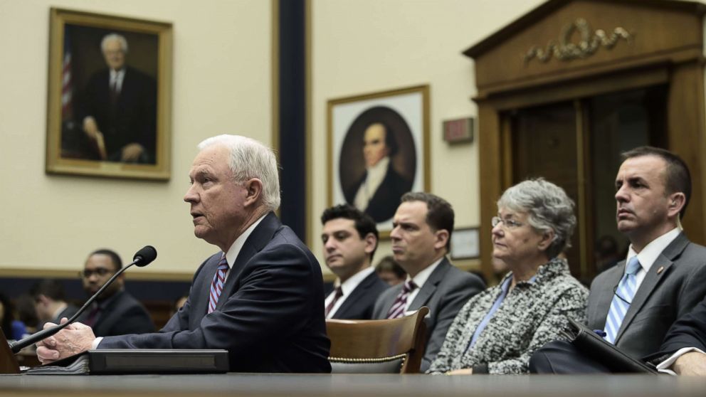 PHOTO: U.S. Attorney General Jeff Sessions testifies before a House Judiciary Committee hearing, Nov. 14, 2017, in Washington, on oversight of the U.S. Justice Department.