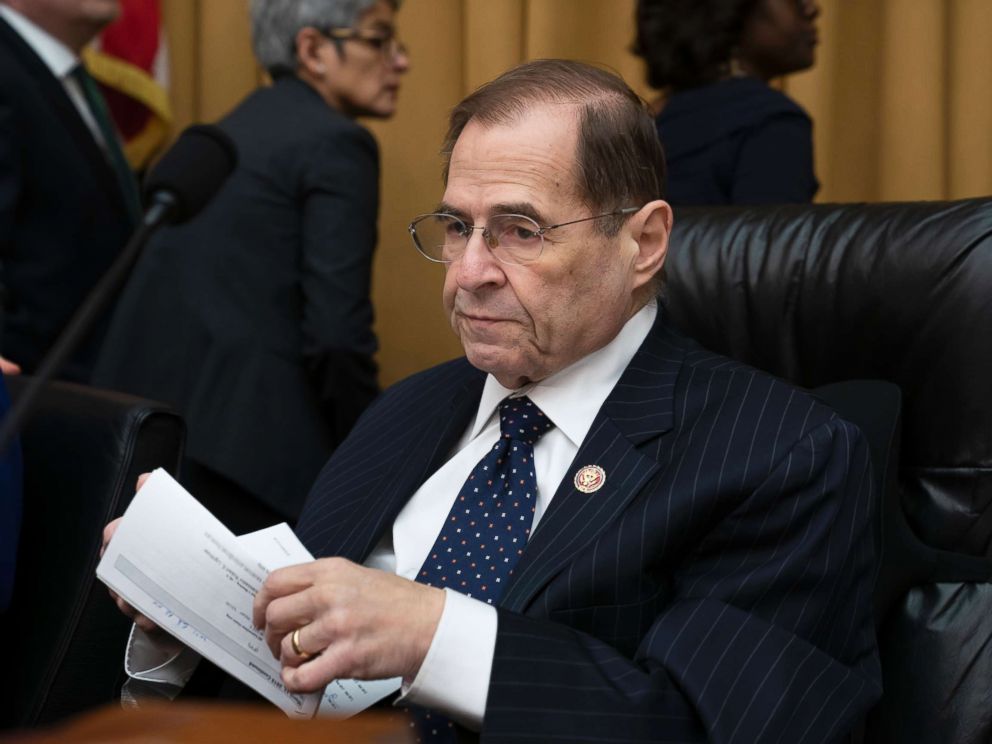 PHOTO: House Judiciary Committee Chairman Jerrold Nadler works on a bill to tackle domestic abuse on Capitol Hill in Washington, March 13, 2019.