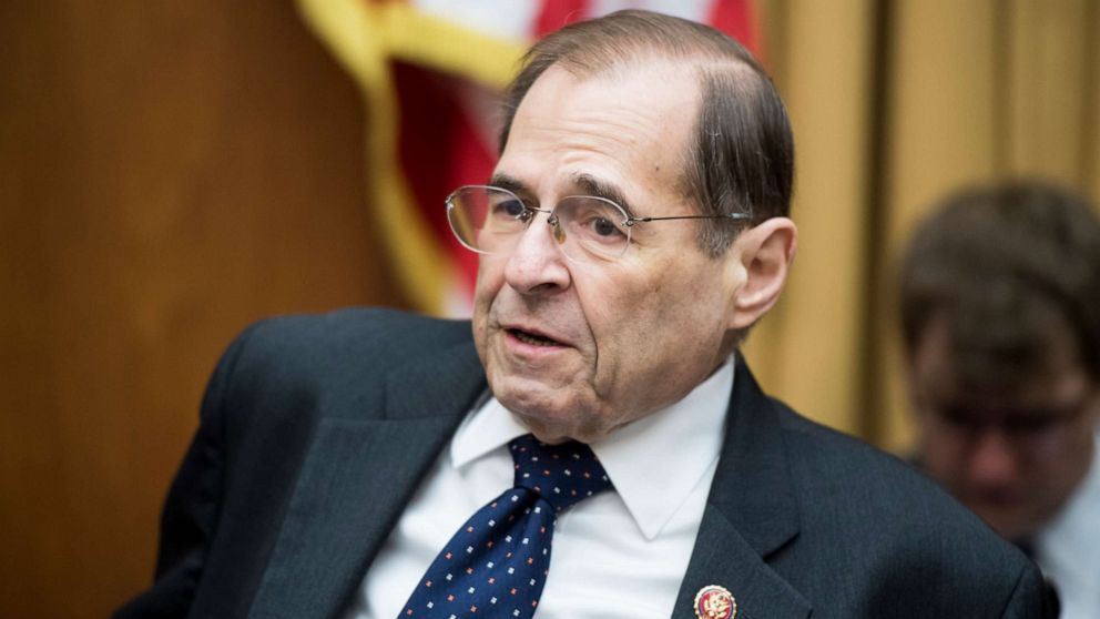 PHOTO: Chairman Rep. Jerry Nadler arrives for a House Judiciary Constitution, Civil Rights and Civil Liberties Subcommittee hearing in Washington, April 30, 2019.
