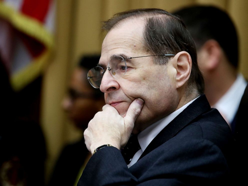 PHOTO: Chairman Jerrold Nadler waits to start a House Judiciary Committee hearing on Capitol Hill, April 2, 2019 in Washington, D.C.