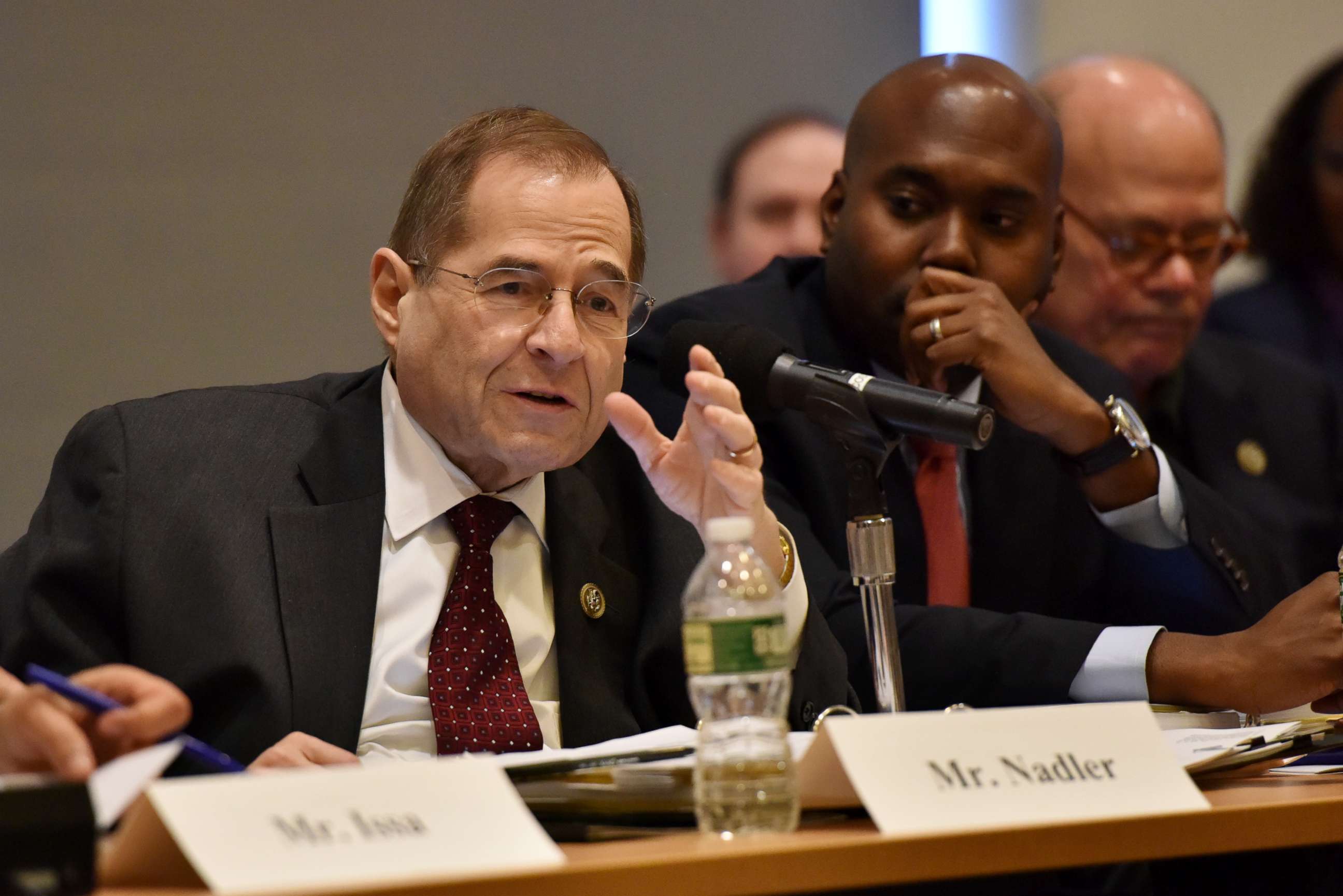 PHOTO: Jerrold Nadler participates in the 60th Annual GRAMMY Awards - House Judiciary Hearing at Fordham Law School, Jan. 26, 2018 in New York City.  