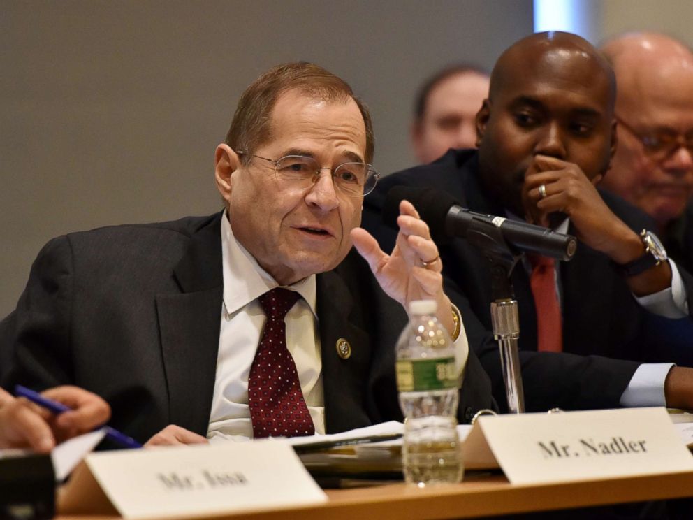 PHOTO: Jerrold Nadler participates in the 60th Annual GRAMMY Awards - House Judiciary Hearing at Fordham Law School, Jan. 26, 2018 in New York City.