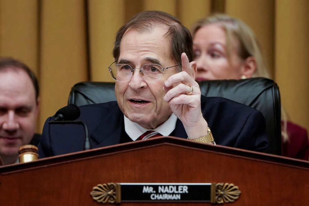 PHOTO: Chairman of the House Judiciary Committee Jerrold Nadler speaks during a mark up hearing on Capitol Hill in Washington, D.C., March 26, 2019.