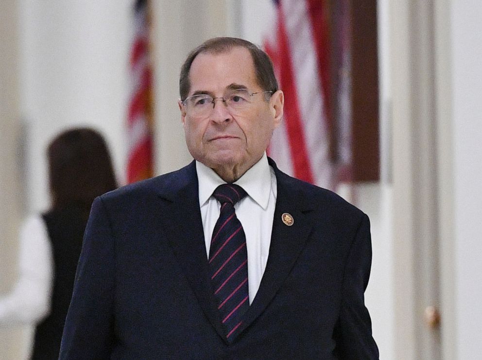 House Judiciary Committee Chairman Jerry Nadler walks to his office at the U.S. Capitol in Washington, March 25, 2019.