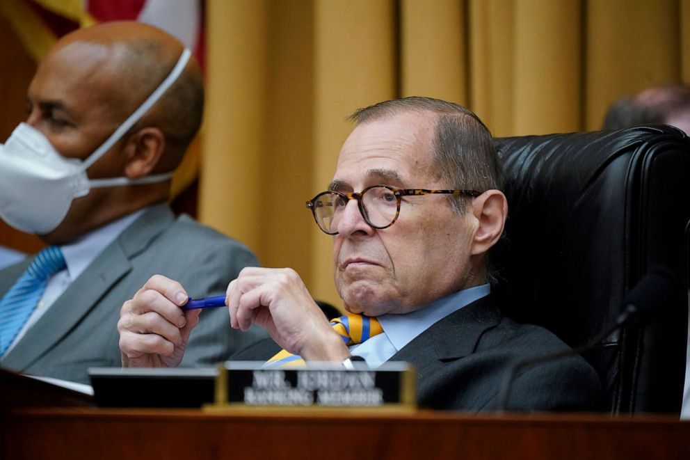 PHOTO: House Judiciary Committee Chairman Jerry Nadler listens as the panel holds an emergency meeting to advance a series of Democratic gun control measures, called the Protecting Our Kids Act, at the Capitol in Washington, June 2, 2022.