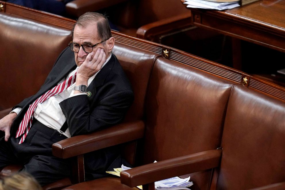 PHOTO: Rep. Jerry Nadler, listens to the 13th round of voting in the House chamber as the House meets for the fourth day to elect a speaker and convene the 118th Congress in Washington, Jan. 6, 2023.