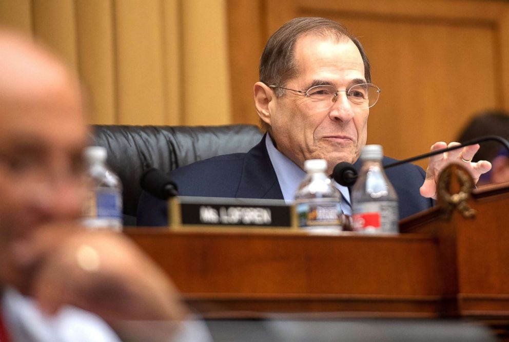 PHOTO: U.S. Representative Jerry Nadler, Chairman of the House Judiciary Committee, speaks during a hearing with acting Attorney General Matt Whitaker on Capitol Hill in Washington, D.C., Feb. 8, 2019.