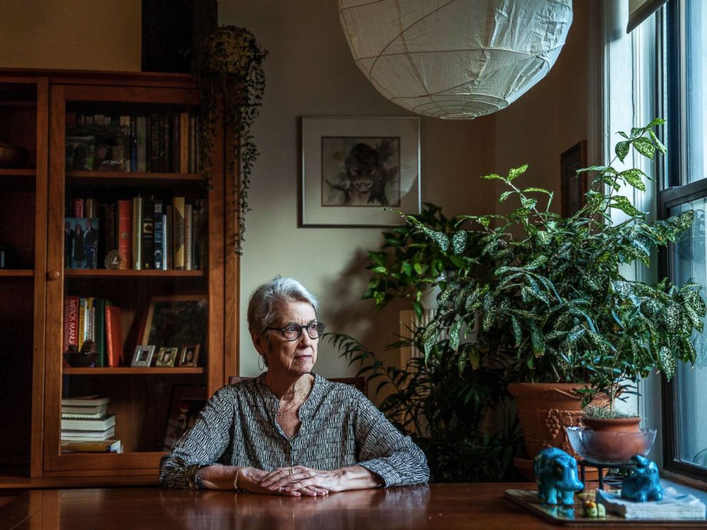 PHOTO: Jessica Leeds, a businesswoman at a paper company who was sitting next to Donald Trump on a flight to New York in the early 1980s, at her home in New York, Oct. 11, 2016.