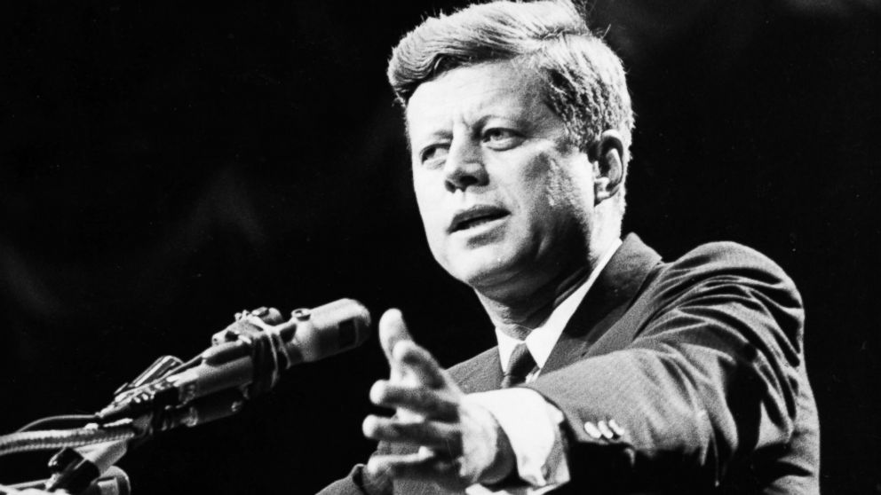 President John F Kennedy makes a speech in 1962.