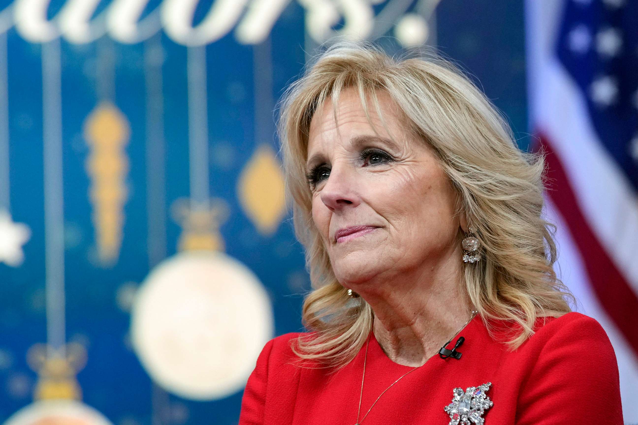 PHOTO: In this Dec. 12, 2022, file photo, First lady Jill Biden speaks at an educator appreciation event in the South Court Auditorium on the White House complex in Washington, D.C.