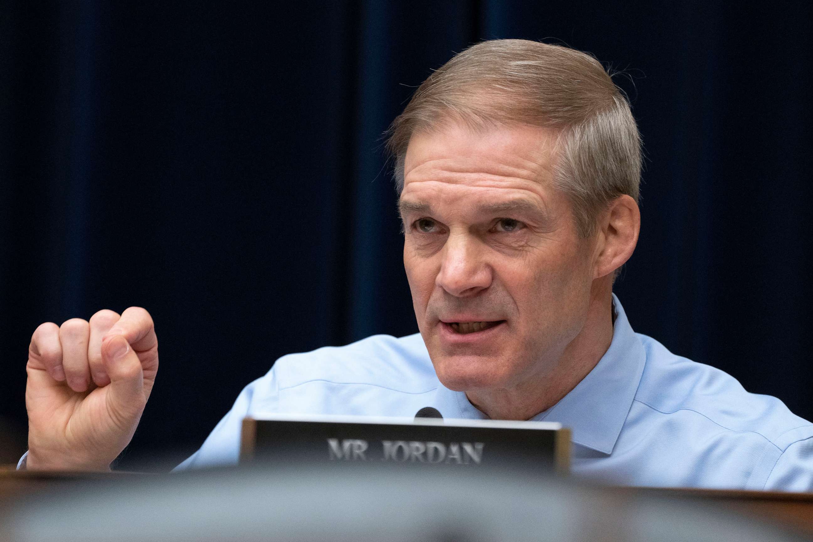 PHOTO: Rep. Jim Jordan, speaks during a House Select Subcommittee hearing on the Coronavirus pandemic investigation of the origins of COVID-19, Apr. 18, 2023, in Washington.